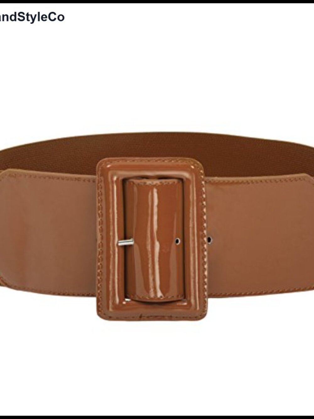 Wide Stretchy Elastic Waist Belt Vintage Chunky Buckle Women Dress Accessory